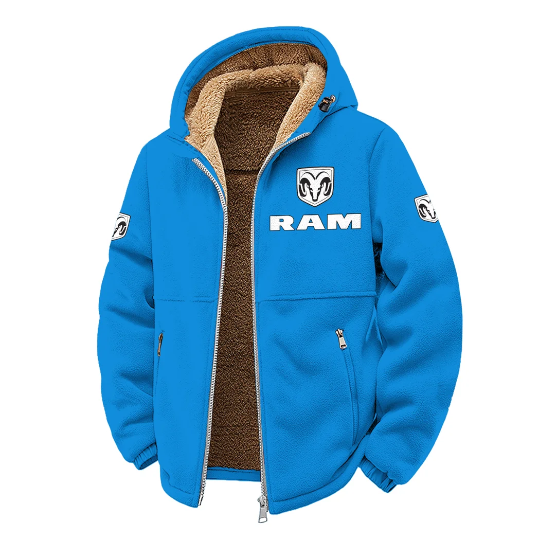 American Work Truck Winter Fleece Jacket, Anti-Pill Thermal Fleece HVN1450RT - Cyan - Image 2