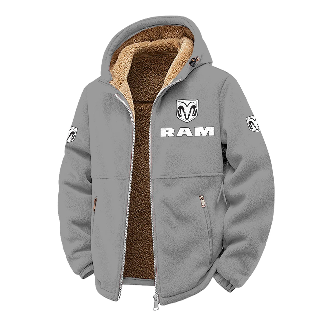 American Work Truck Winter Fleece Jacket, Anti-Pill Thermal Fleece HVN1450RT - Grey - Image 2