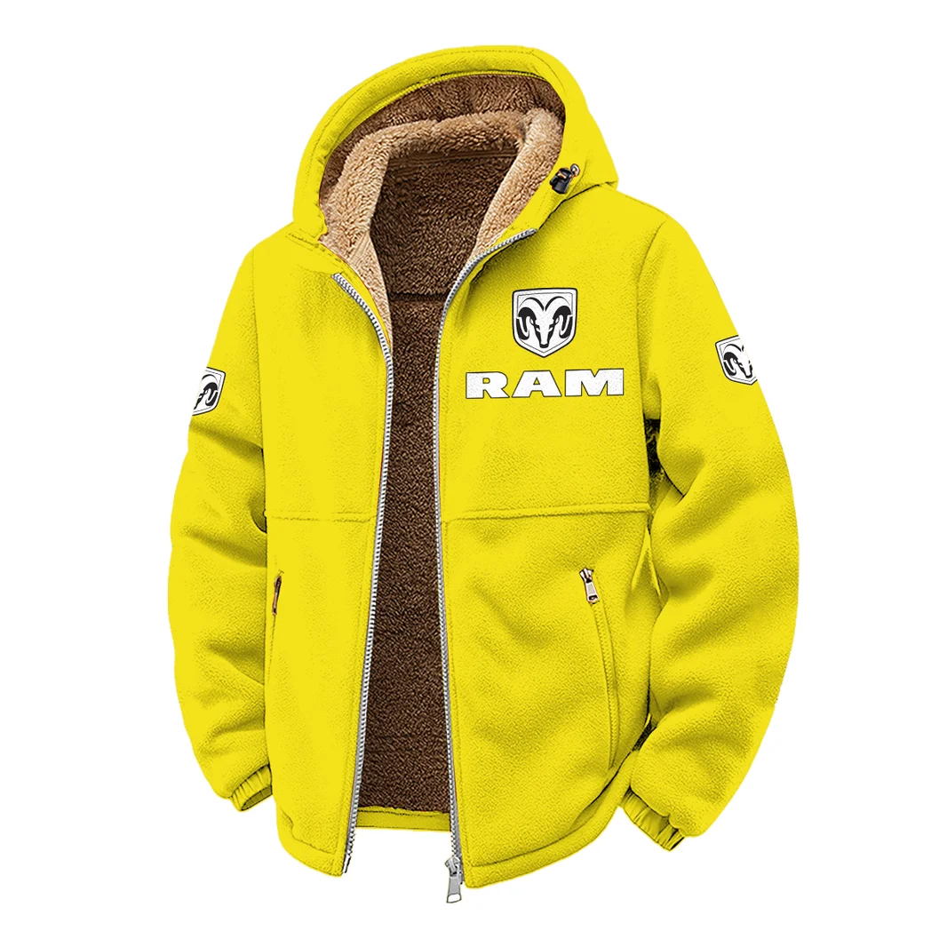 American Work Truck Winter Fleece Jacket, Anti-Pill Thermal Fleece HVN1450RT - Yellow - Image 2