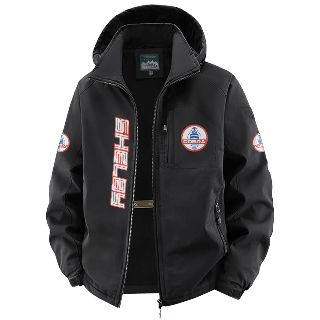 Muscle Car Fleece Windbreaker Jacket, Luxe Fleece Exterior HVN1450SH - Black - Image 2