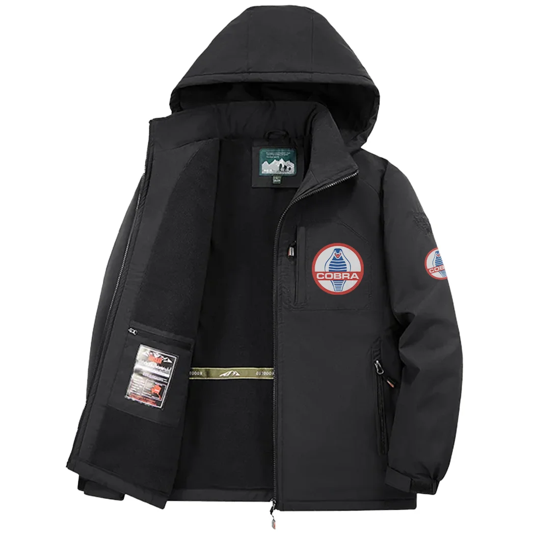 Muscle Car Fleece Windbreaker Jacket, Luxe Fleece Exterior HVN1450SH - Black - Image 3