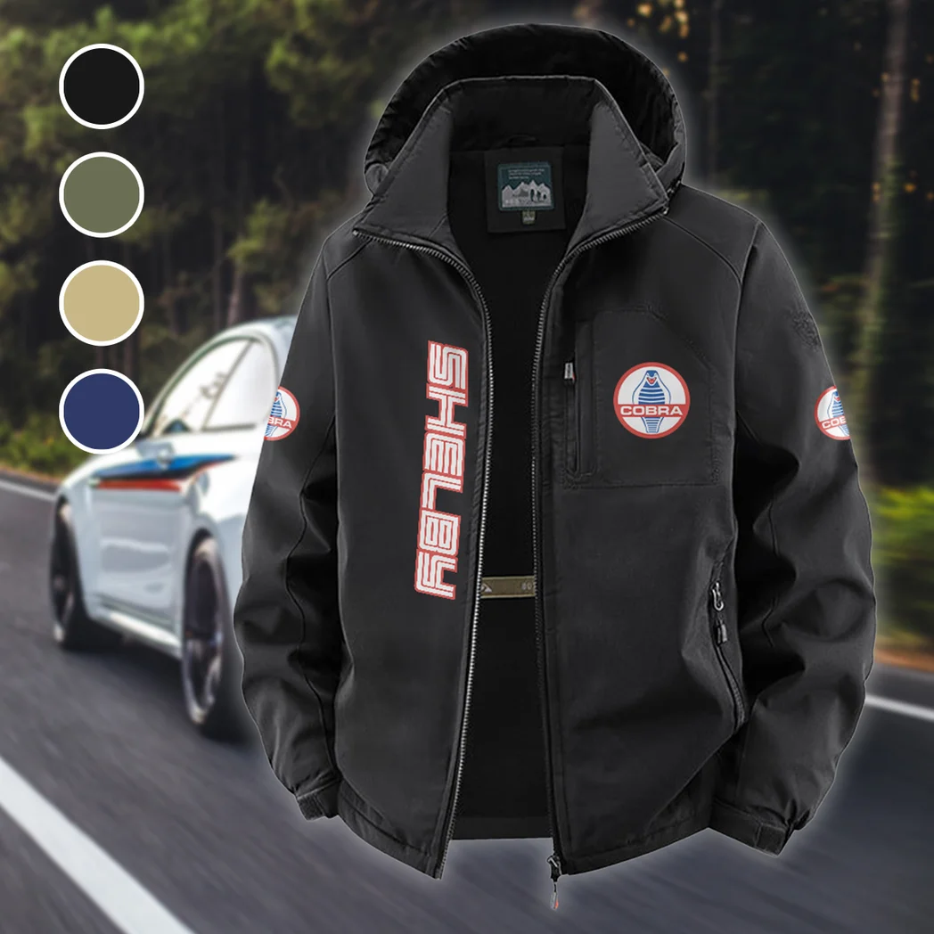 Muscle Car Fleece Windbreaker Jacket, Luxe Fleece Exterior HVN1450SH - Black