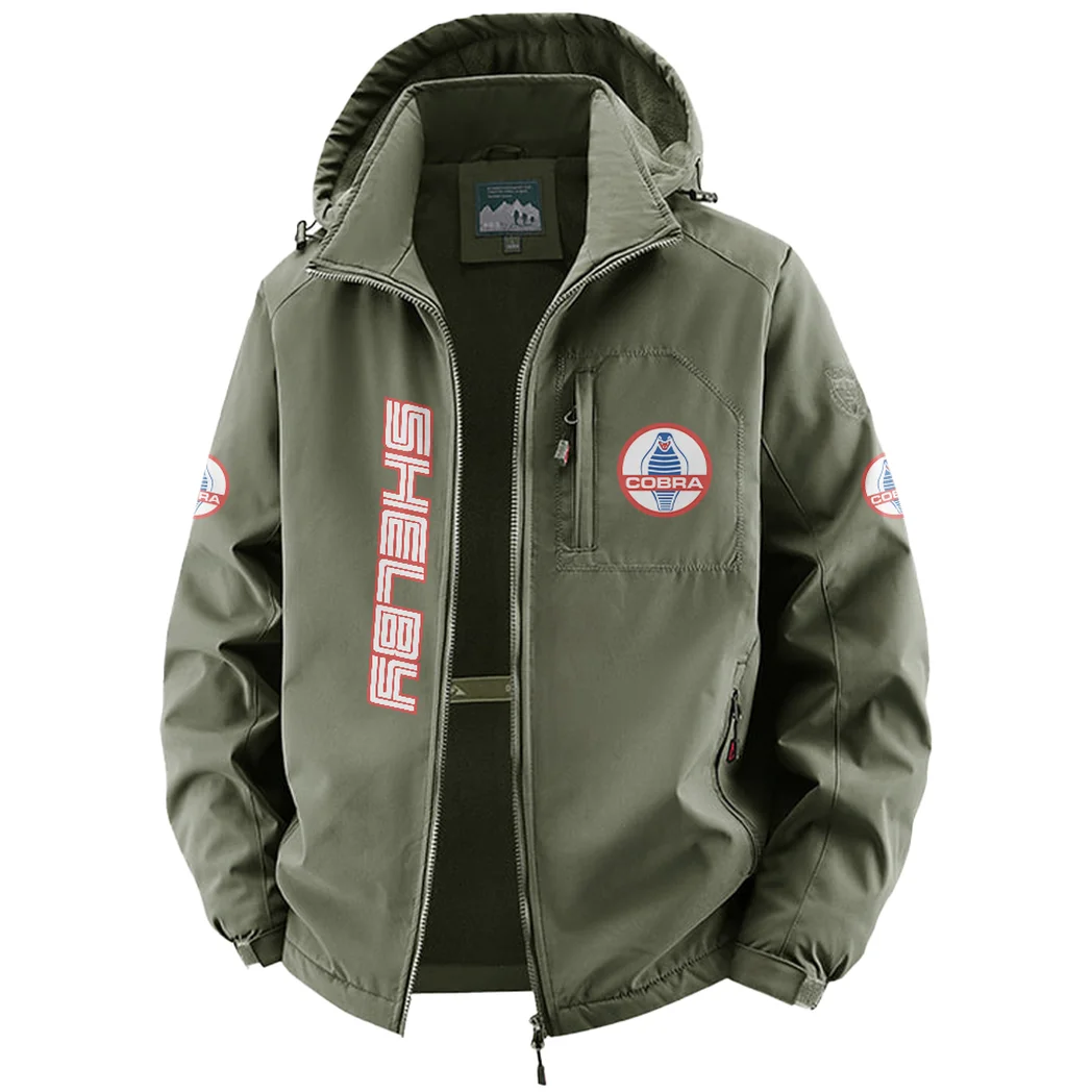 Muscle Car Fleece Windbreaker Jacket, Luxe Fleece Exterior HVN1450SH - Green - Image 2