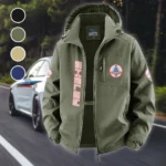 Muscle Car Fleece Windbreaker Jacket, Luxe Fleece Exterior HVN1450SH - Green