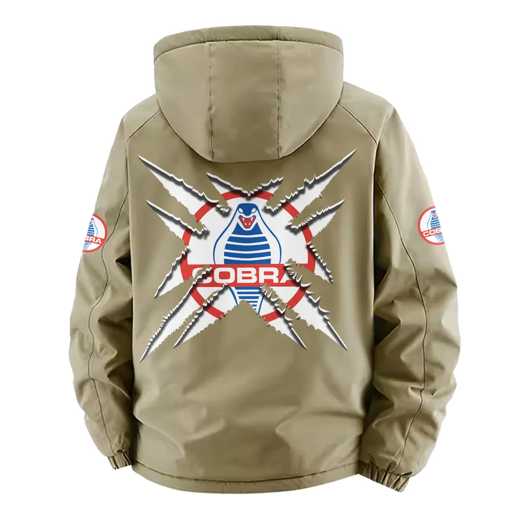 Muscle Car Fleece Windbreaker Jacket, Luxe Fleece Exterior HVN1450SH - Khaki - Image 4