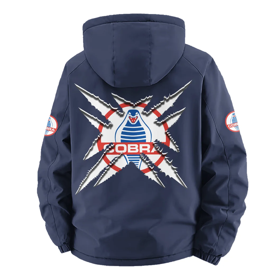Muscle Car Fleece Windbreaker Jacket, Luxe Fleece Exterior HVN1450SH - Navy - Image 4