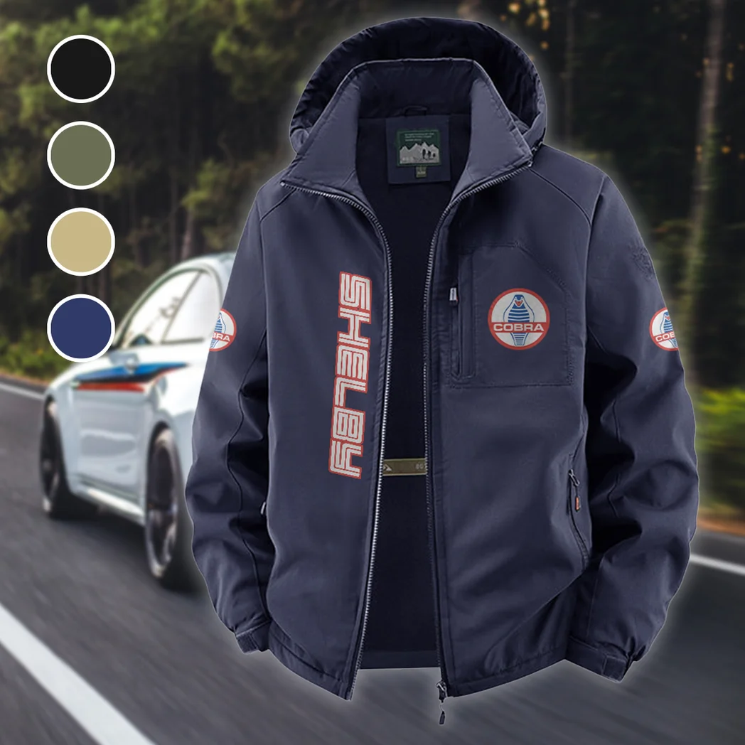 Muscle Car Fleece Windbreaker Jacket, Luxe Fleece Exterior HVN1450SH - Navy