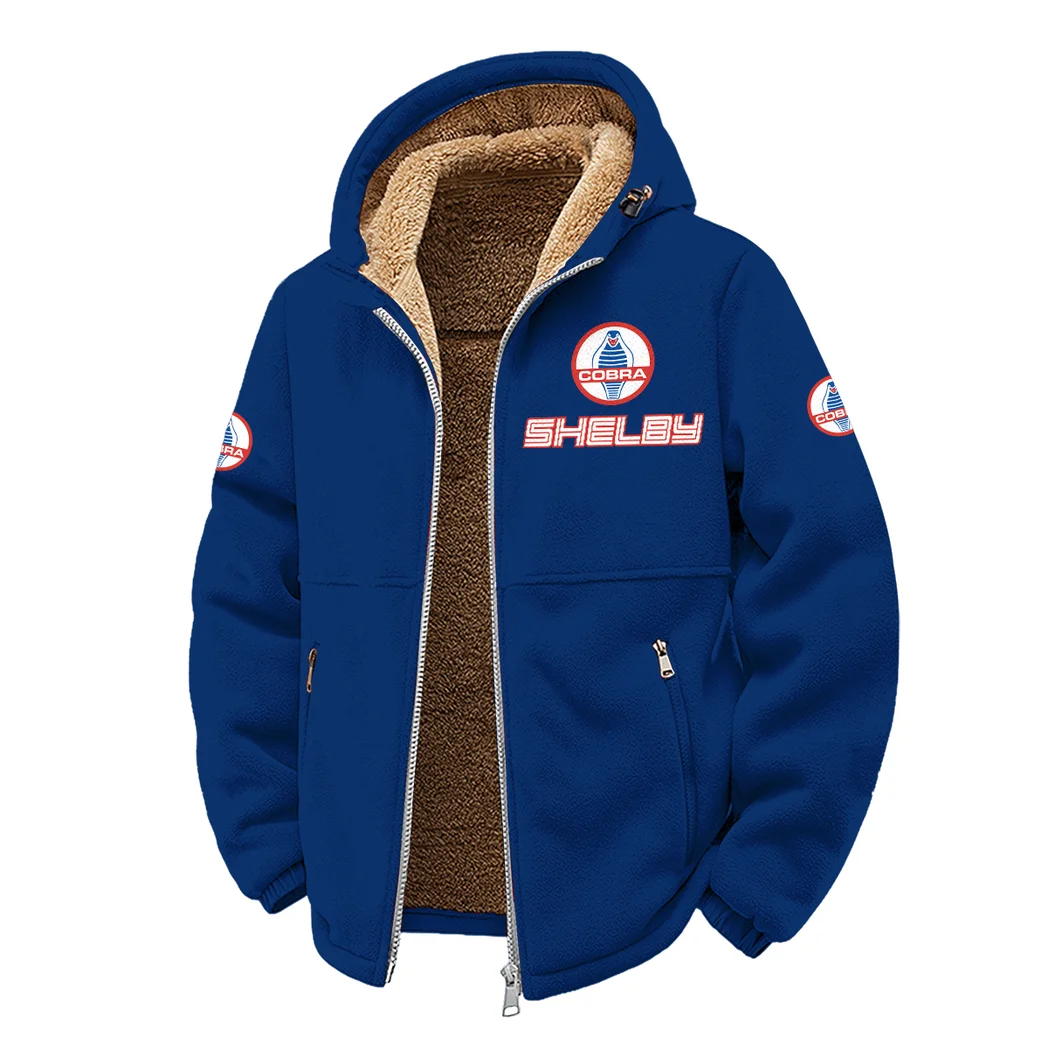 Muscle Car Winter Fleece Jacket, High-Density Comfort Fleece HVN1450SH - Navy - Image 2