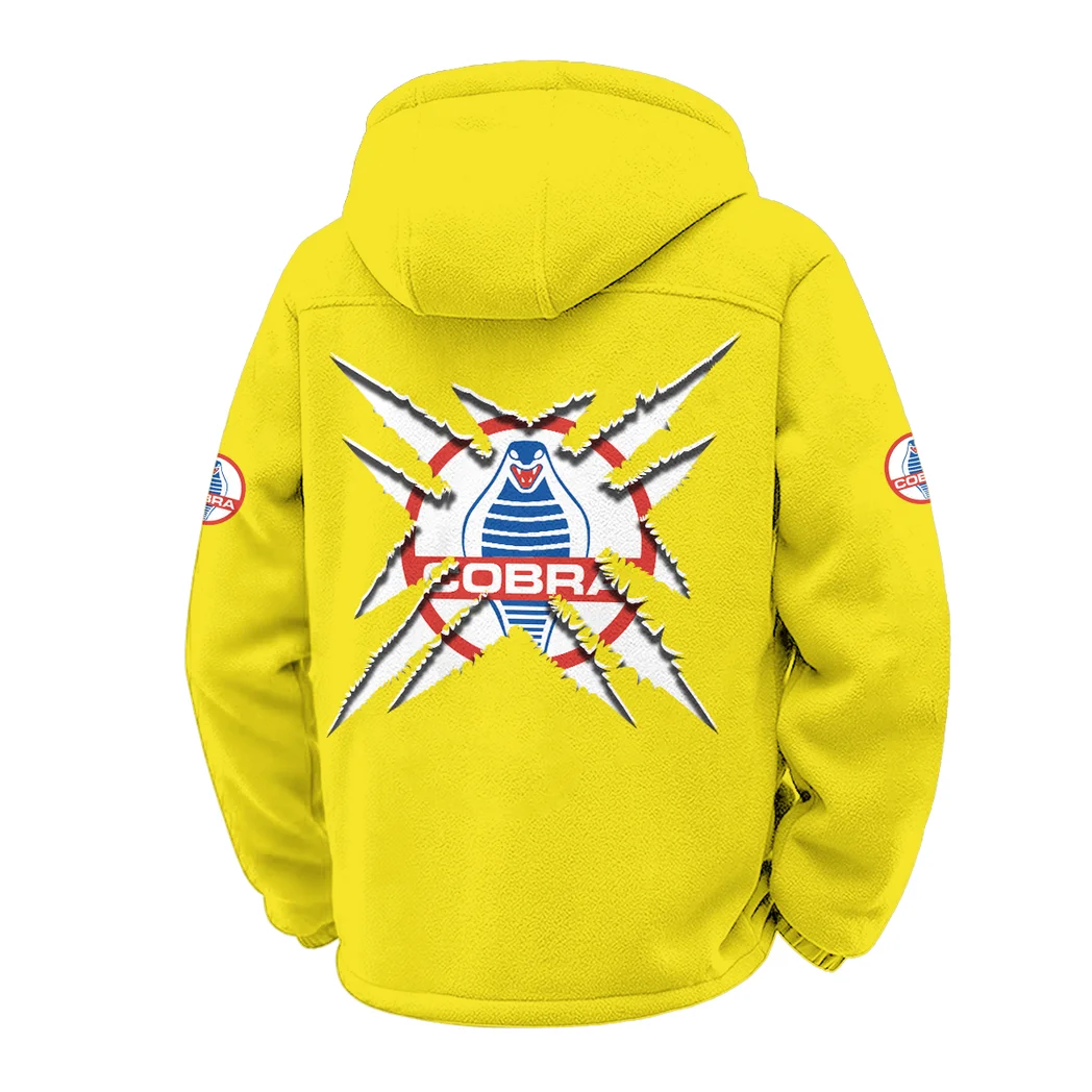 Muscle Car Winter Fleece Jacket, High-Density Comfort Fleece HVN1450SH - Yellow - Image 3