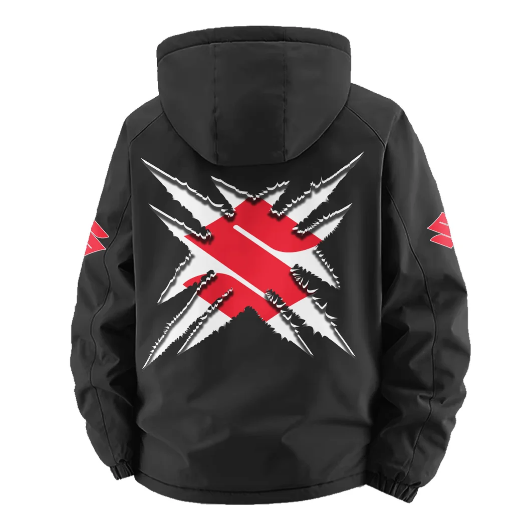Street Racer Fleece Windbreaker Jacket, Anti-Pill Wind-Blocking Fleece HVN1450SU - Black - Image 4