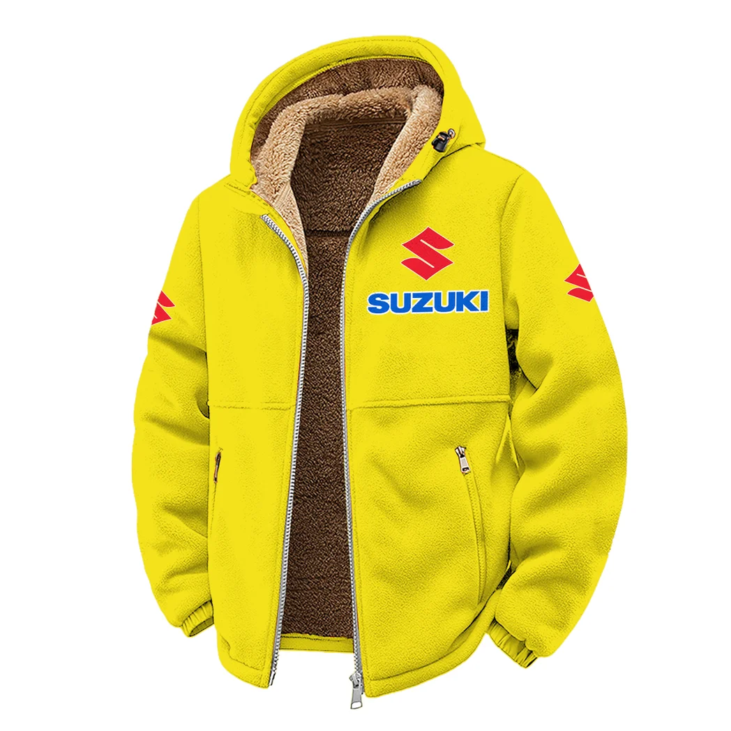 Street Racer Winter Fleece Jacket, Warm Core Loft Fleece HVN1450SU - Yellow - Image 2