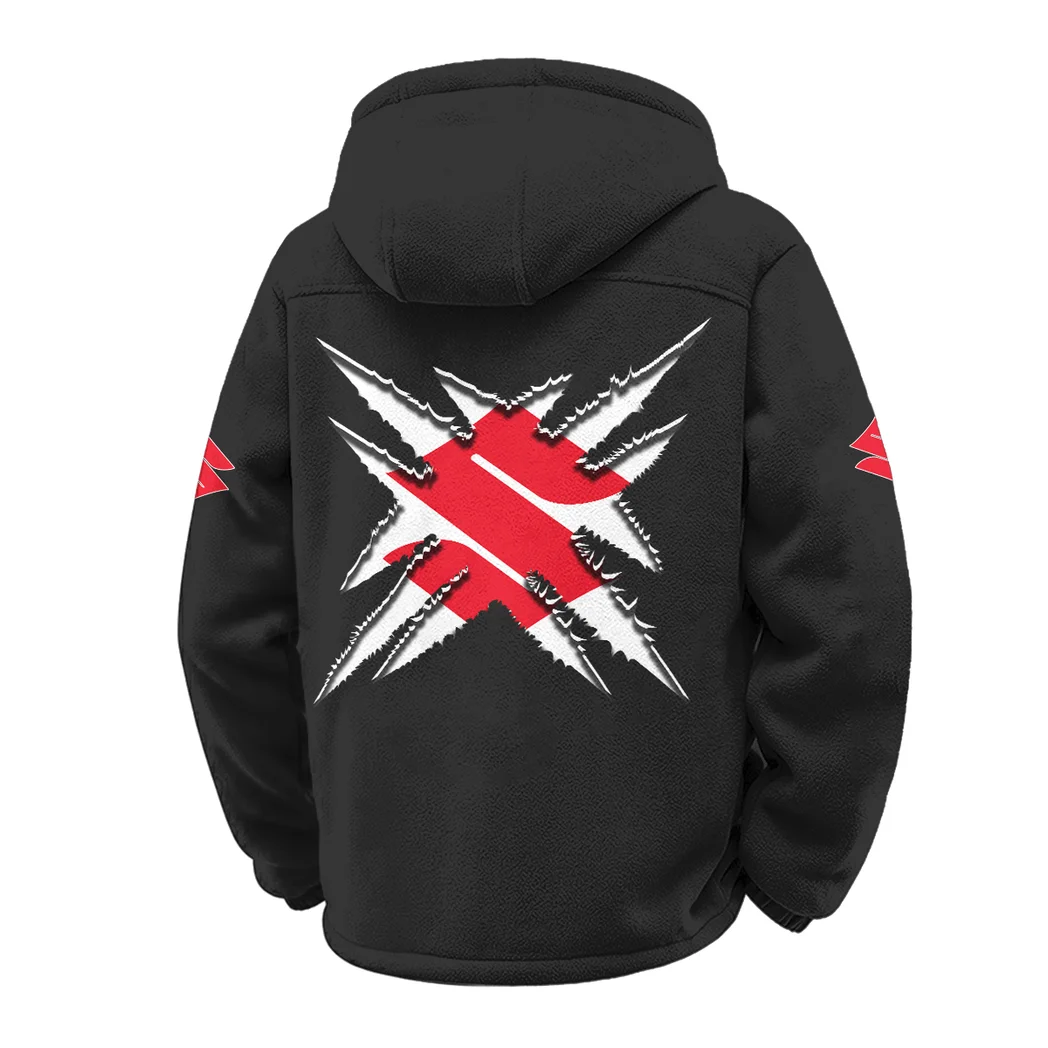Street Racer Winter Fleece Jacket, Warm Core Loft Fleece HVN1450SU - Black - Image 3