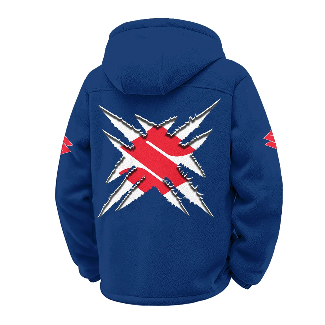 Street Racer Winter Fleece Jacket, Warm Core Loft Fleece HVN1450SU - Navy - Image 3