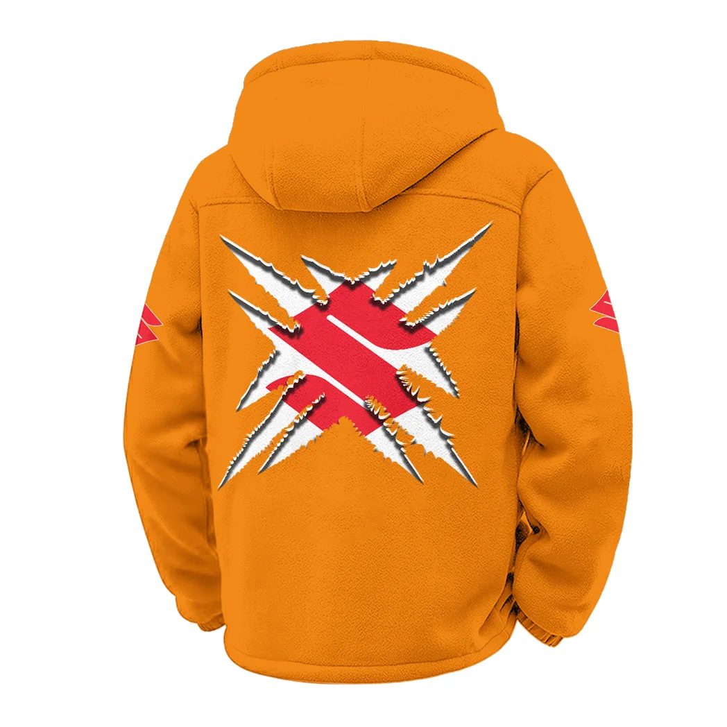 Street Racer Winter Fleece Jacket, Warm Core Loft Fleece HVN1450SU - Orange - Image 3