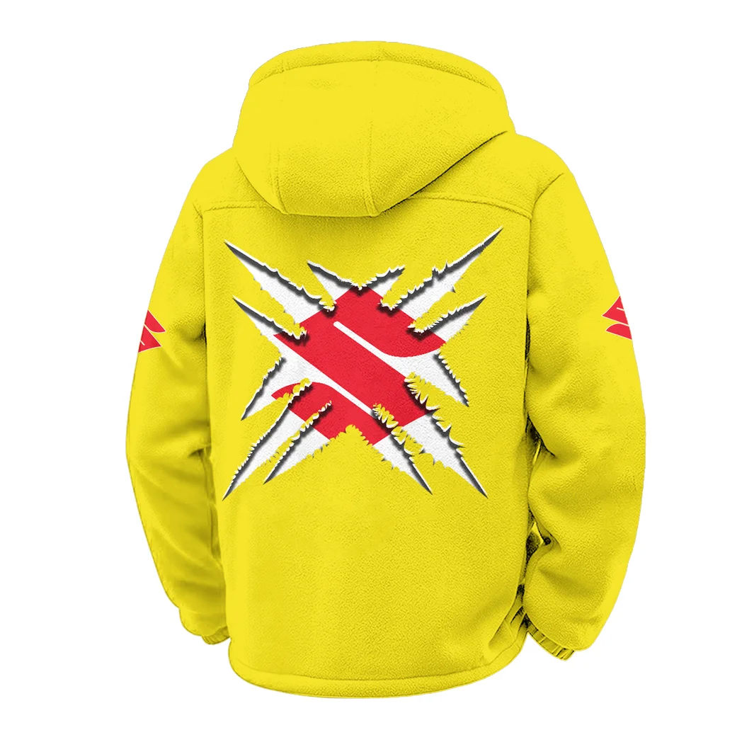 Street Racer Winter Fleece Jacket, Warm Core Loft Fleece HVN1450SU - Yellow - Image 3