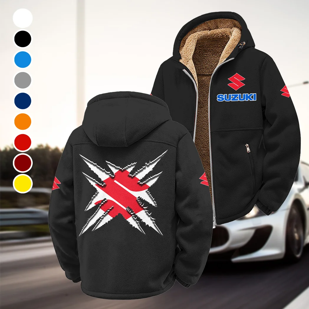 Street Racer Winter Fleece Jacket, Warm Core Loft Fleece HVN1450SU - Black