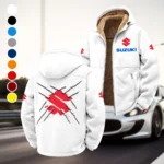 Street Racer Winter Fleece Jacket, Warm Core Loft Fleece HVN1450SU - White