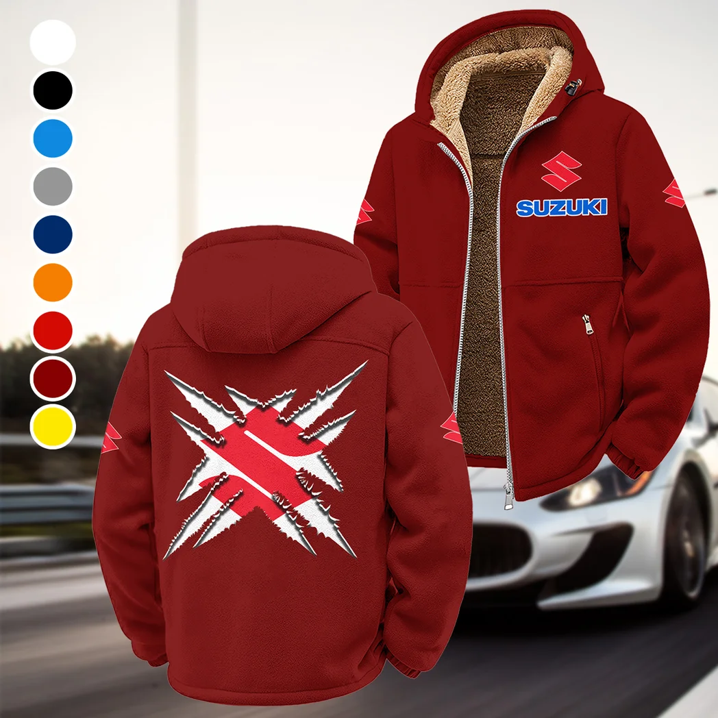 Street Racer Winter Fleece Jacket, Warm Core Loft Fleece HVN1450SU - Wine