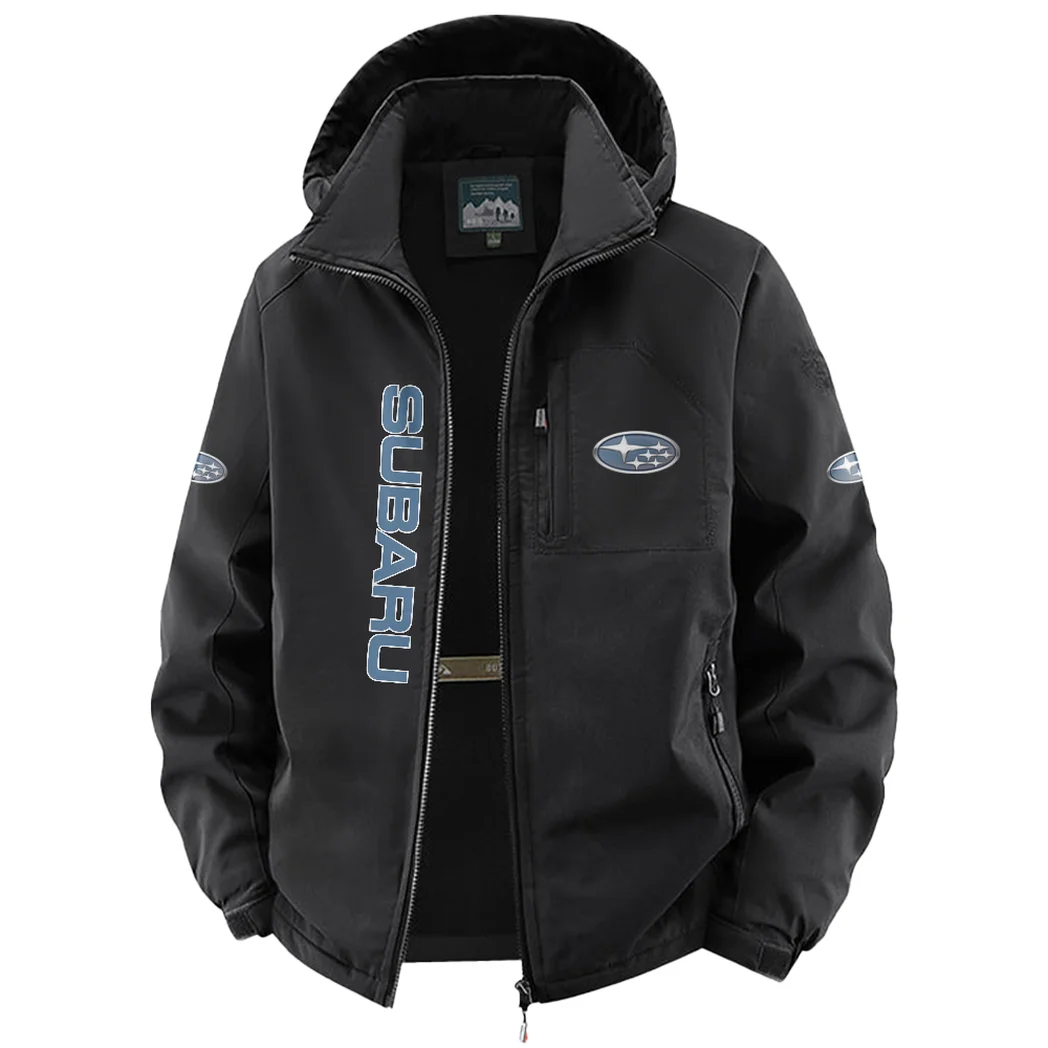 Boxer Engine Car Fleece Windbreaker Jacket, Midweight Thermal Windbreaker HVN1450SU - Black - Image 2