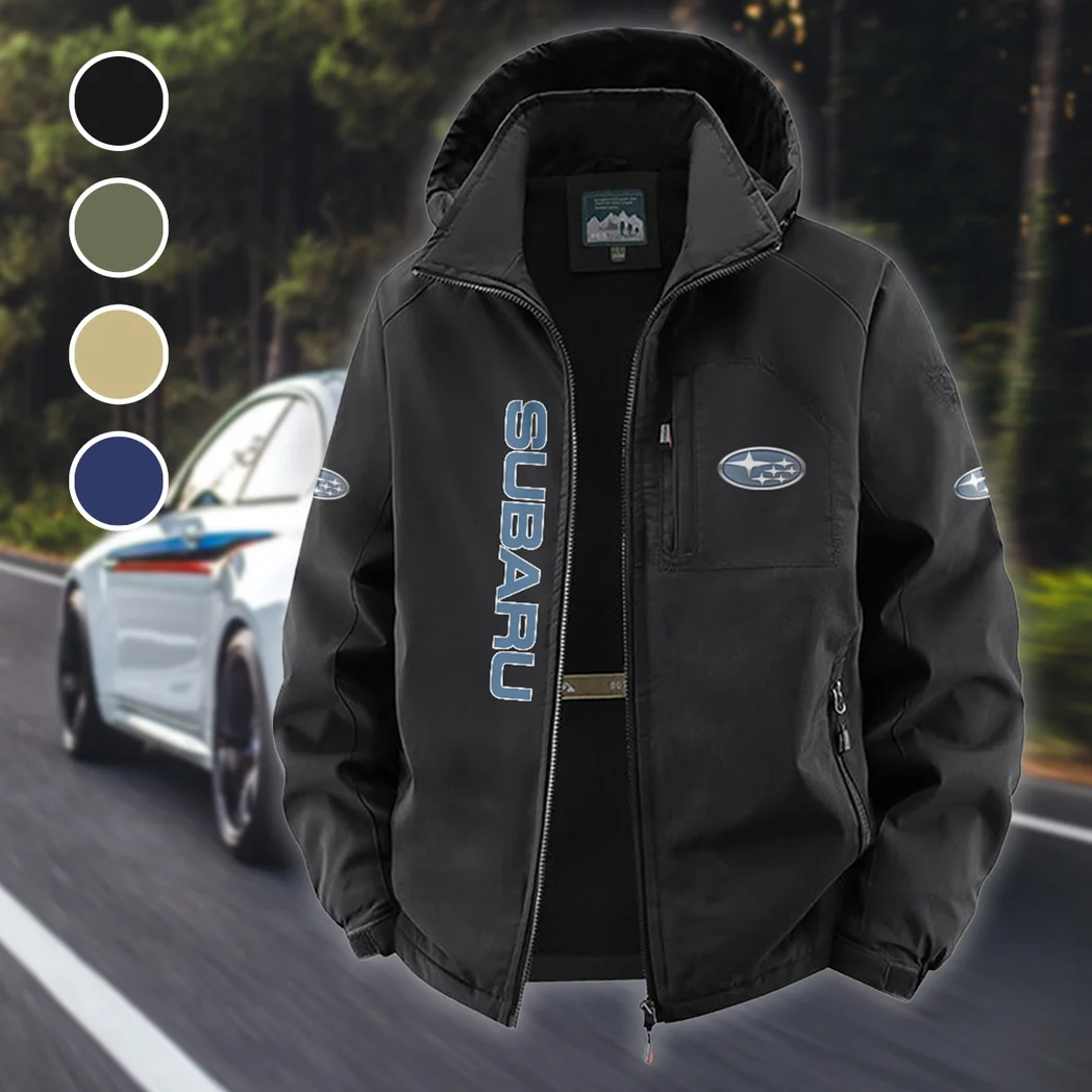 Boxer Engine Car Fleece Windbreaker Jacket, Midweight Thermal Windbreaker HVN1450SU - Black