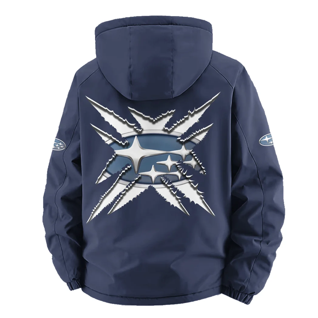 Boxer Engine Car Fleece Windbreaker Jacket, Midweight Thermal Windbreaker HVN1450SU - Navy - Image 4