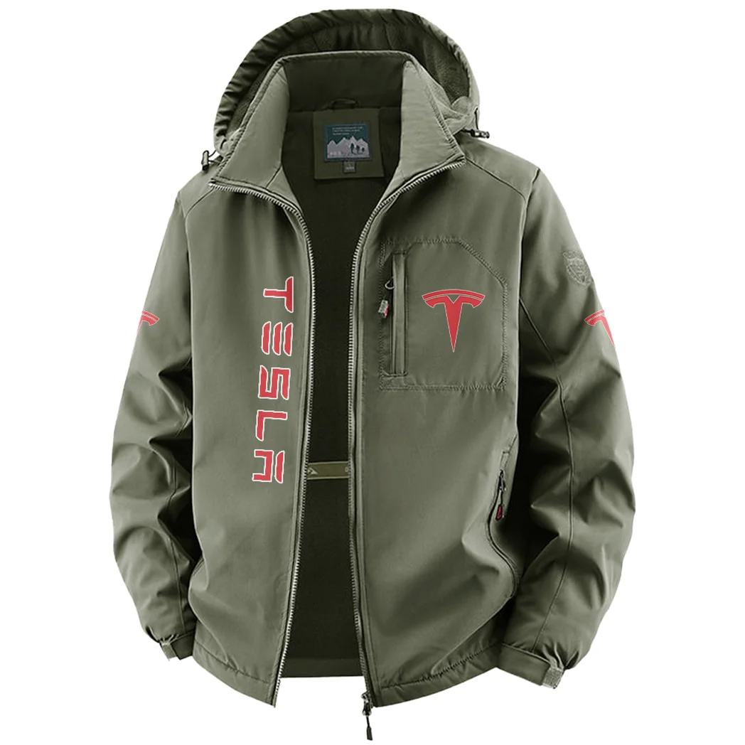 High-Tech Auto Fleece Windbreaker Jacket, Premium Bonded Fleece HVN1450TE - Green - Image 2