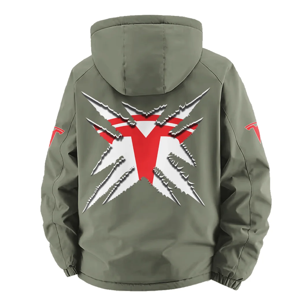 High-Tech Auto Fleece Windbreaker Jacket, Premium Bonded Fleece HVN1450TE - Green - Image 4