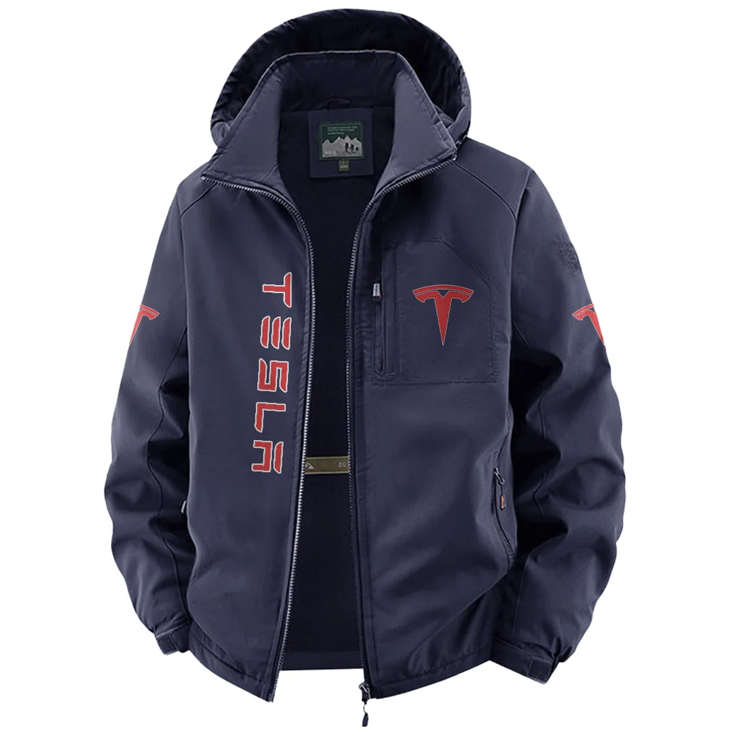 High-Tech Auto Fleece Windbreaker Jacket, Premium Bonded Fleece HVN1450TE - Navy - Image 2
