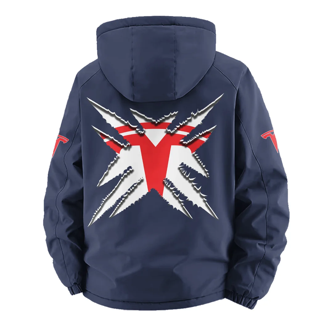 High-Tech Auto Fleece Windbreaker Jacket, Premium Bonded Fleece HVN1450TE - Navy - Image 4