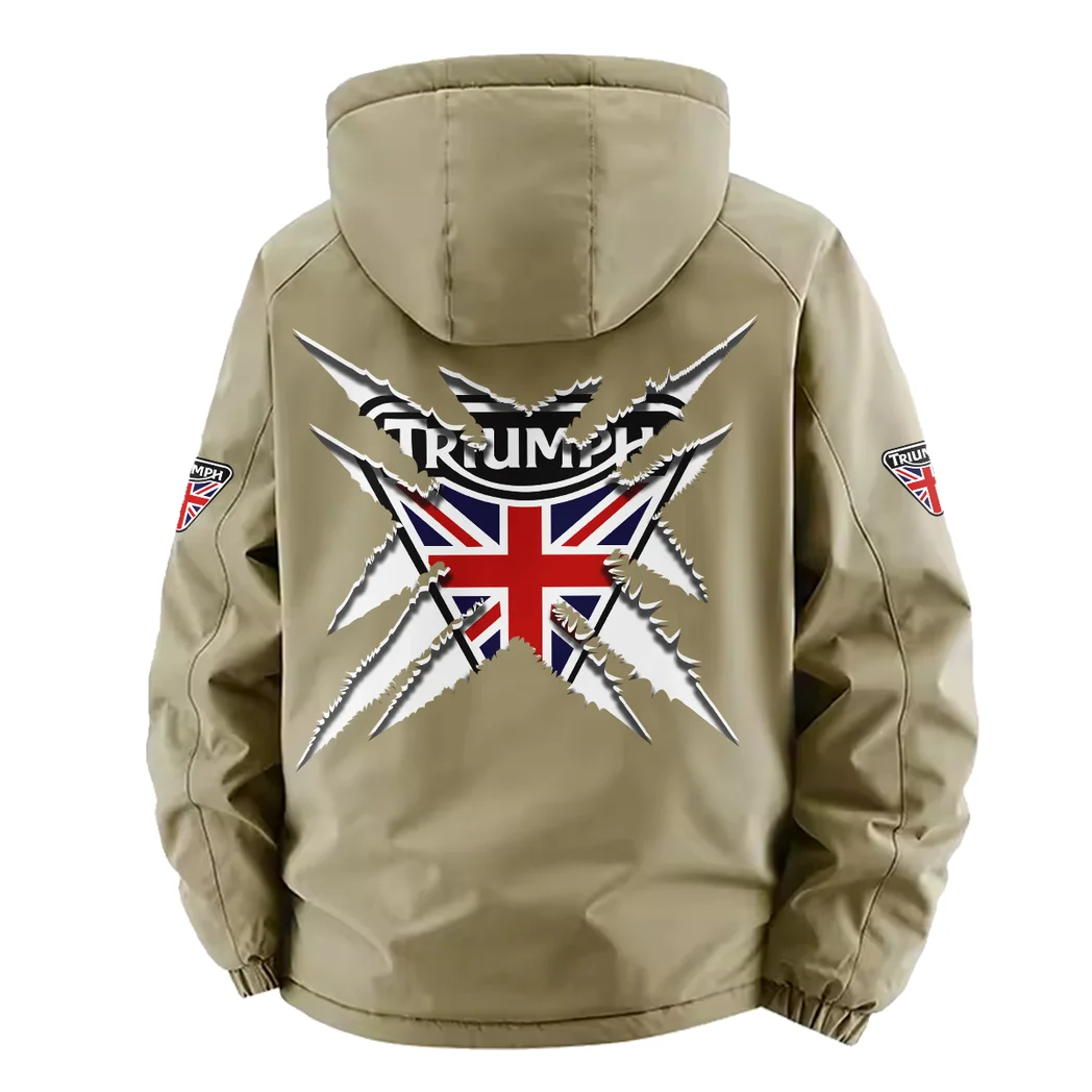 Adventure Nomad Fleece Windbreaker Jacket, Ultra-Soft Wind-Stop Fabric HVN1450TM - Khaki - Image 4