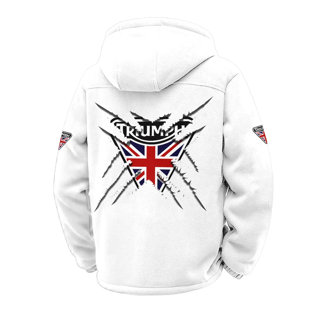 Adventure Nomad Winter Fleece Jacket, Sherpa Lined Winter Fleece HVN1450TM - White - Image 3
