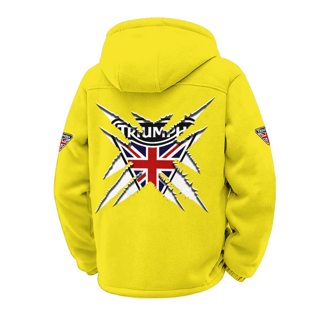 Adventure Nomad Winter Fleece Jacket, Sherpa Lined Winter Fleece HVN1450TM - Yellow - Image 3