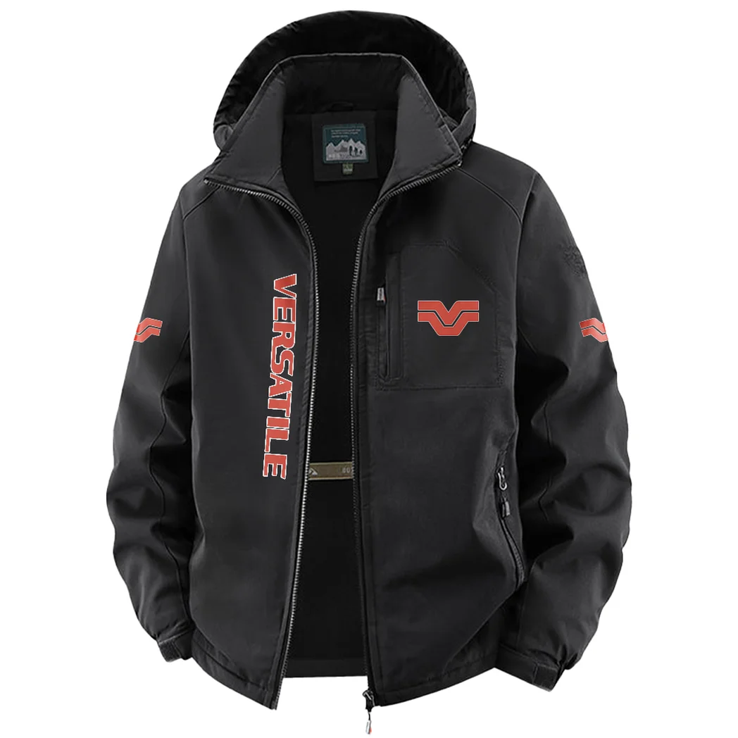 Crop Tractor Fleece Windbreaker Jacket, Breathable Fleece Windwear HVN1450VE - Black - Image 2