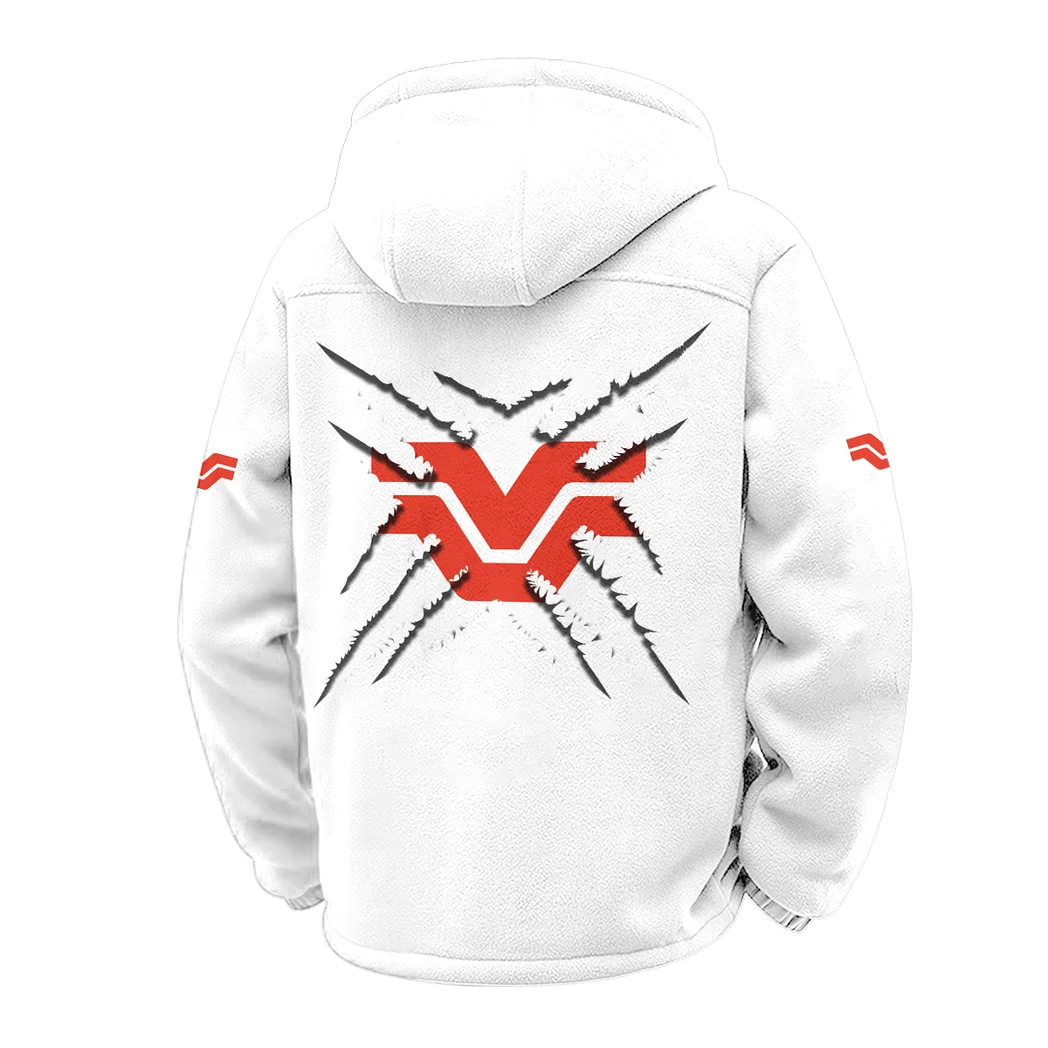 Crop Tractor Winter Fleece Jacket, Technical Mid-Layer Jacket HVN1450VE - White - Image 3