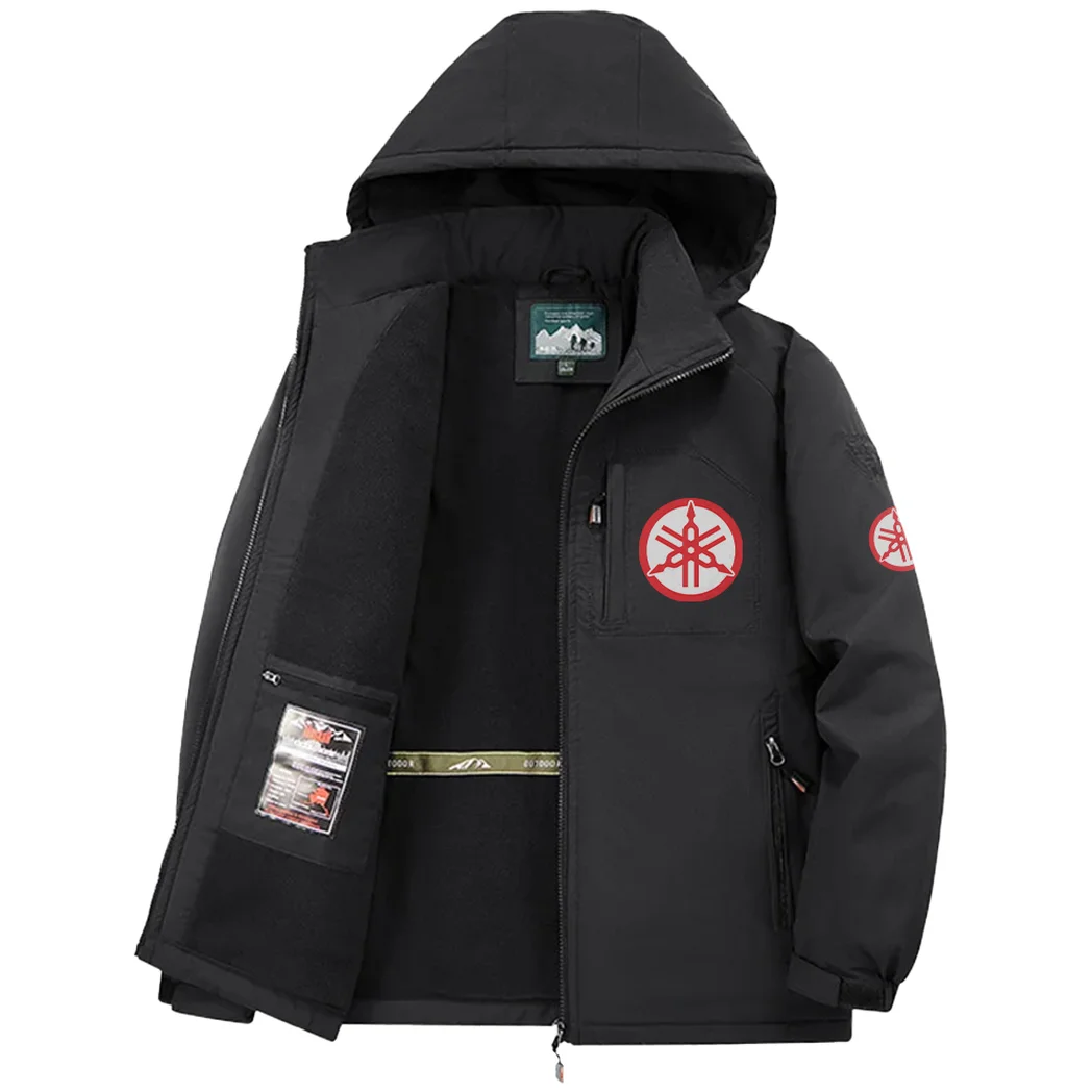 Road Motorcycle Fleece Windbreaker Jacket, Cross-Training Wind Shell HVN1450YA - Black - Image 3