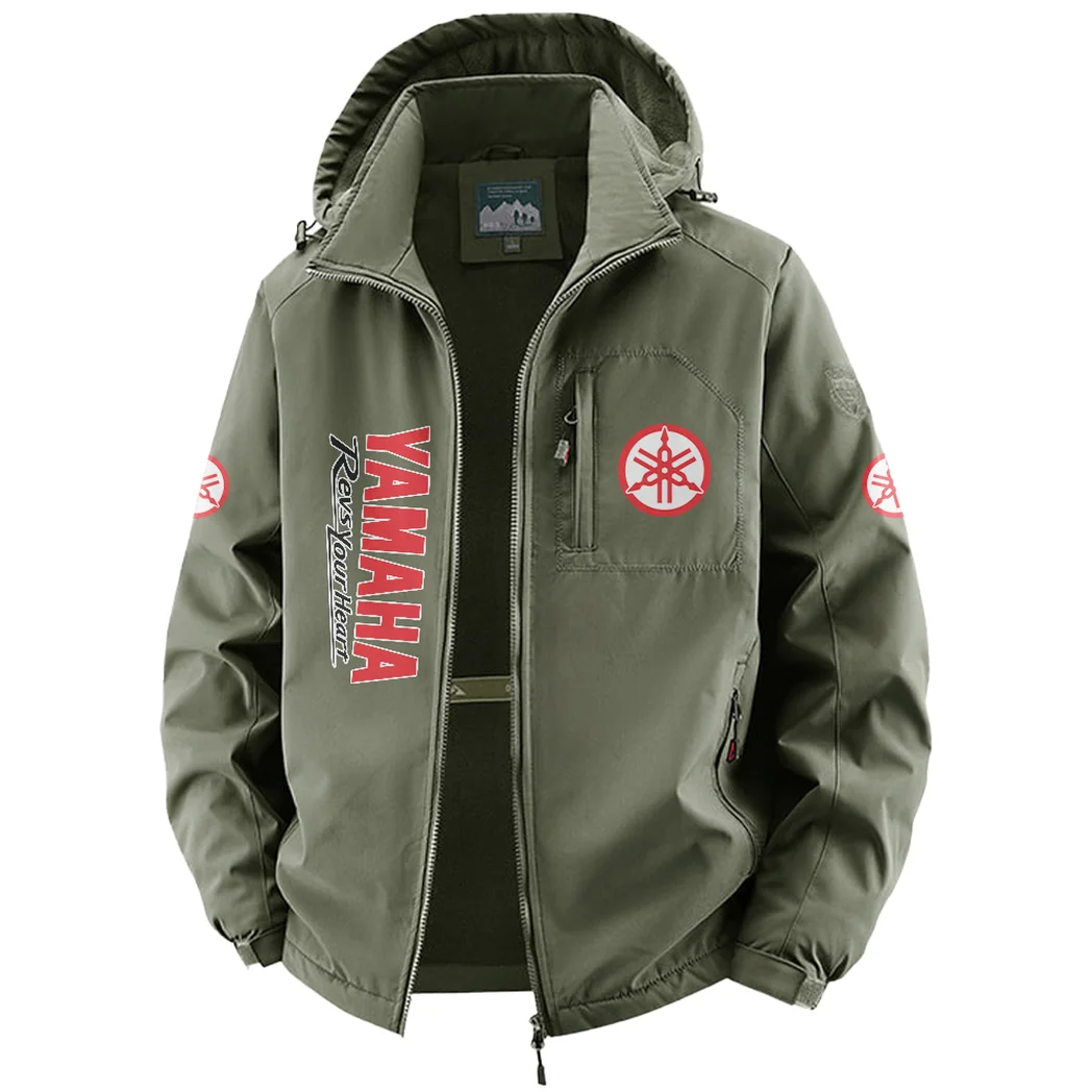 Road Motorcycle Fleece Windbreaker Jacket, Cross-Training Wind Shell HVN1450YA - Green - Image 2