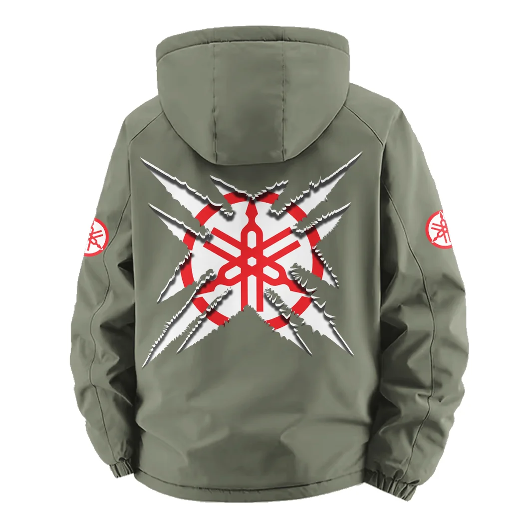 Road Motorcycle Fleece Windbreaker Jacket, Cross-Training Wind Shell HVN1450YA - Green - Image 4