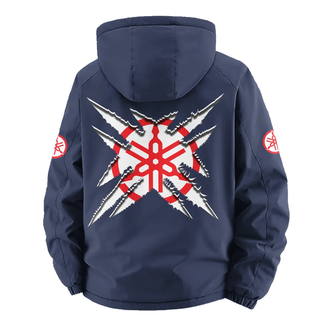 Road Motorcycle Fleece Windbreaker Jacket, Cross-Training Wind Shell HVN1450YA - Navy - Image 4