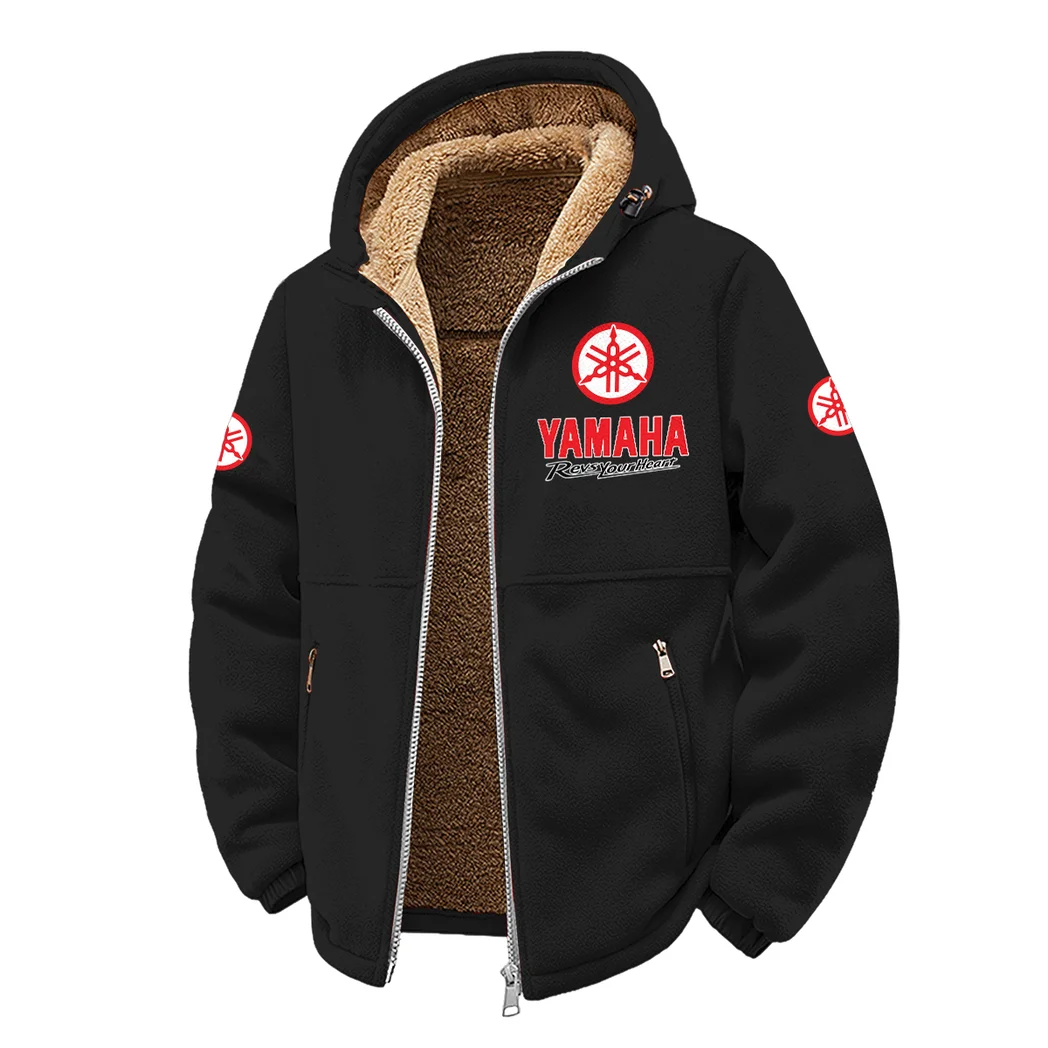 Road Motorcycle Winter Fleece Jacket, Snow-Ready Active Fleece HVN1450YA - Black - Image 2