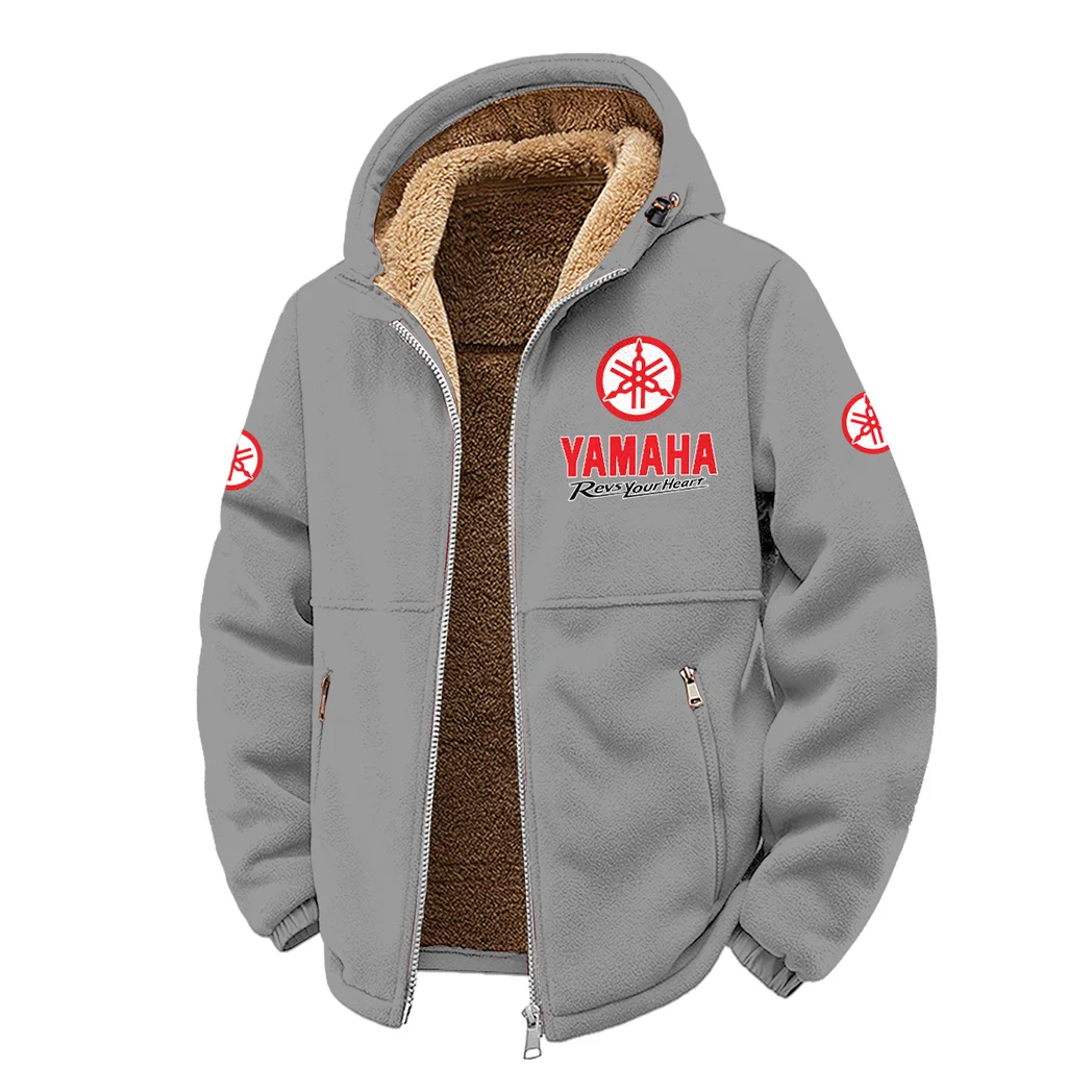 Road Motorcycle Winter Fleece Jacket, Snow-Ready Active Fleece HVN1450YA - Grey - Image 2