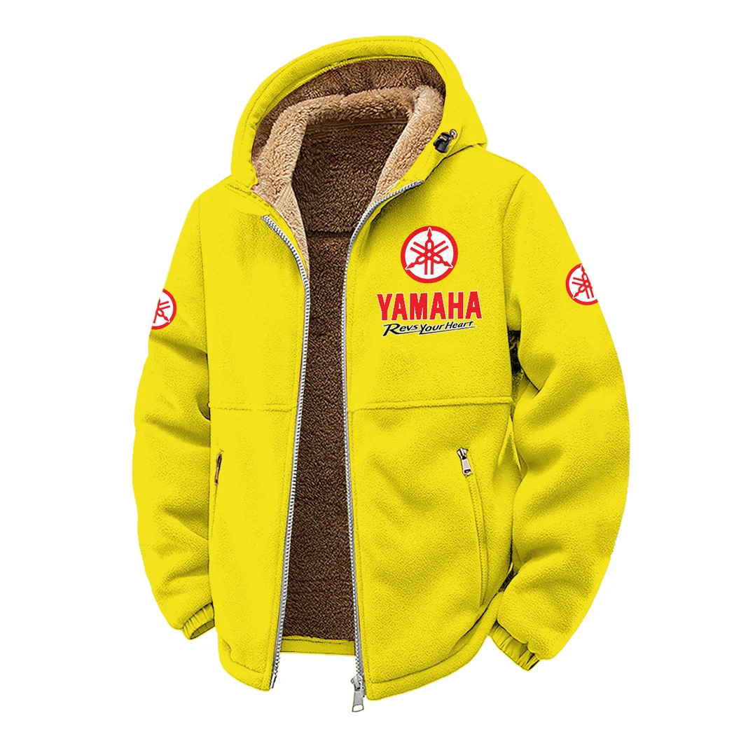 Road Motorcycle Winter Fleece Jacket, Snow-Ready Active Fleece HVN1450YA - Yellow - Image 2