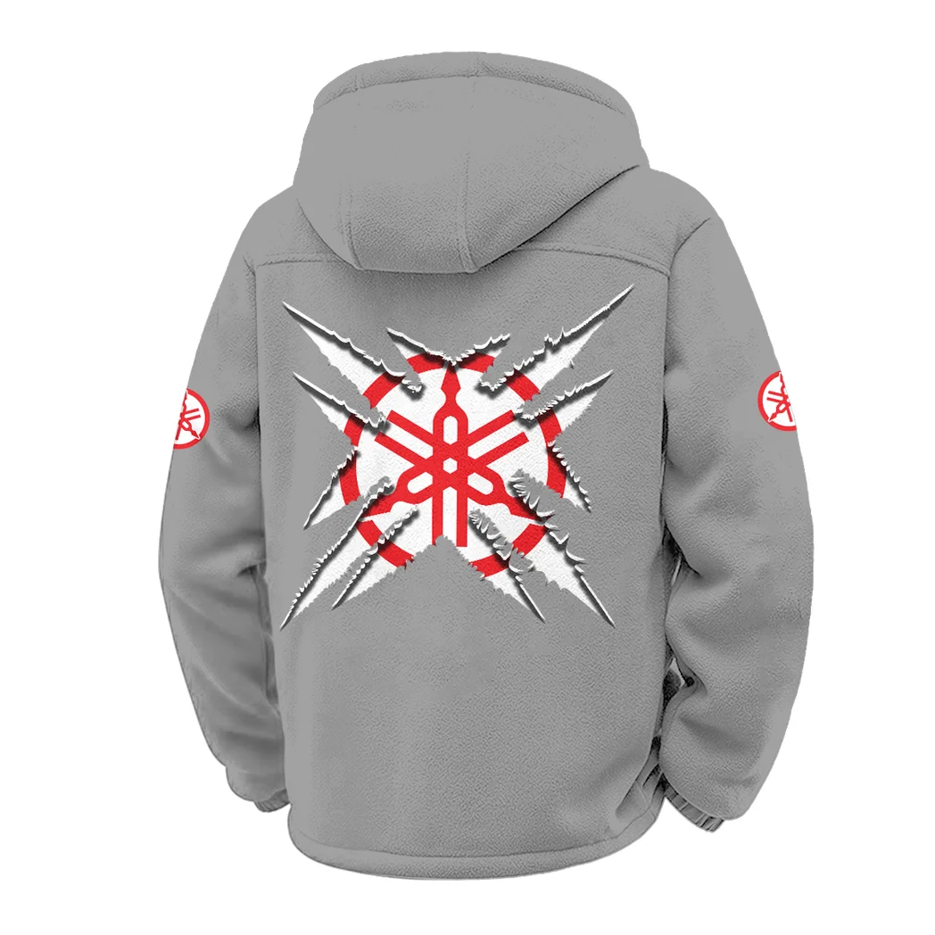 Road Motorcycle Winter Fleece Jacket, Snow-Ready Active Fleece HVN1450YA - Grey - Image 3