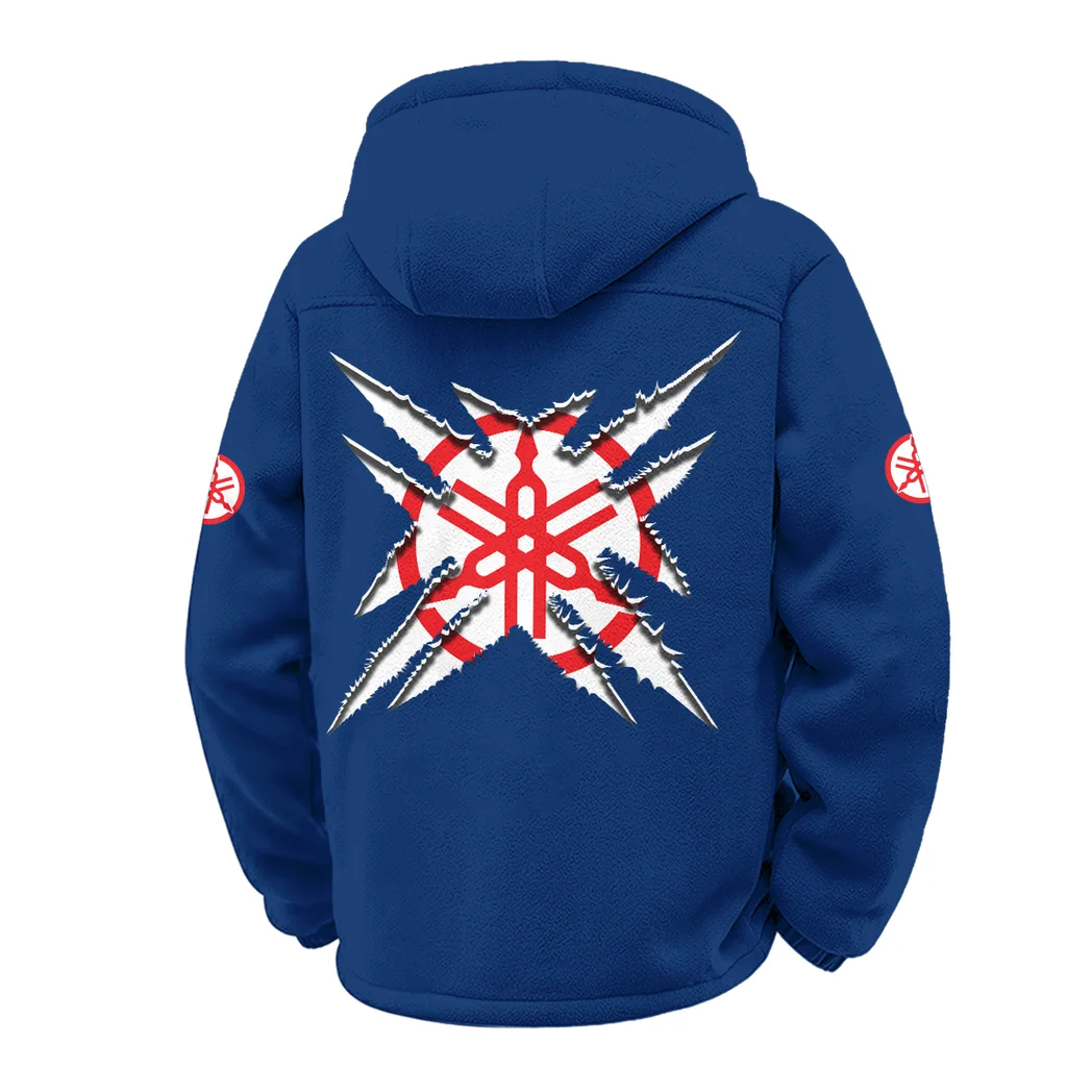 Road Motorcycle Winter Fleece Jacket, Snow-Ready Active Fleece HVN1450YA - Navy - Image 3