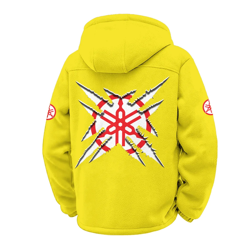 Road Motorcycle Winter Fleece Jacket, Snow-Ready Active Fleece HVN1450YA - Yellow - Image 3