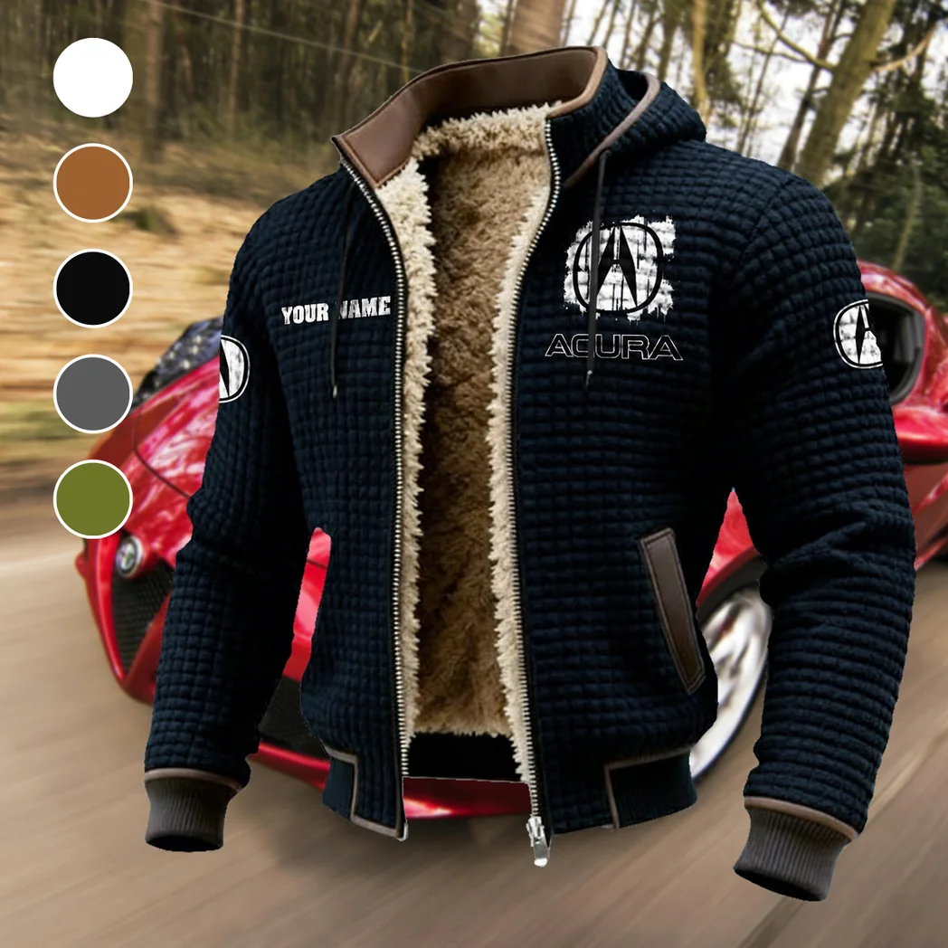 High-End Car Fleece-Lined Hooded Jacket, Endurance Sport Thermal Hoody HVN1451AC - Black