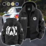 High-End Car Fleece Windbreaker Jacket, Thermal Wind-Stop Jacket HVN1451AC - Black