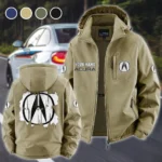 High-End Car Fleece Windbreaker Jacket, Thermal Wind-Stop Jacket HVN1451AC - Khaki
