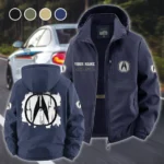 High-End Car Fleece Windbreaker Jacket, Thermal Wind-Stop Jacket HVN1451AC - Navy
