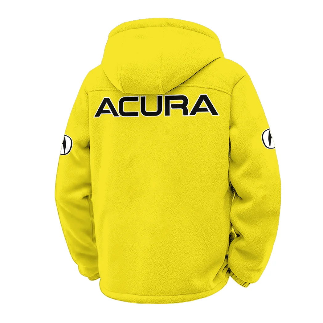 High-End Car Winter Fleece Jacket, Thermal Winter Fleece HVN1451AC - Yellow - Image 3