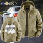 Refined Sport Coupe Fleece Windbreaker Jacket, Insulated Windbreaker Fleece HVN1451AM - Khaki